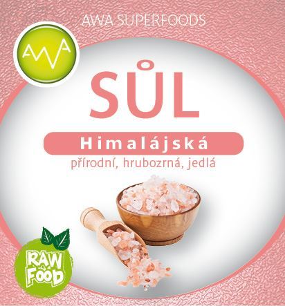 AWA superfoods Himalájska soľ hrubozrná ružová 500g