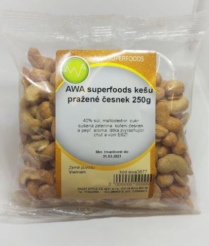 AWA superfoods kešu pražené cesnak 250g