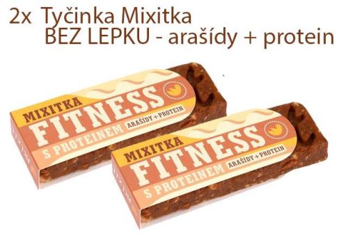 Mixitka BEZ LEPKU - arašidy + proteín - 2 x