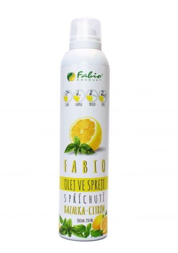 Sprejový olej s citrónovou chuťou - Basil 250ml