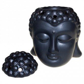 Aromalampa Hlava Buddha čierna