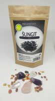 Prírodné sada na čistenie vody krištáľ, ruženín, ametyst, jantár + darček šungit 100g