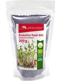 Brokolica Raab semená na klíčenie BIO 200 g
